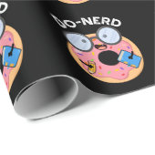 Do-nerd Funny Nerdy Donut Pun Dark BG Cadeaupapier (Rol Hoek)