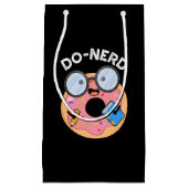 Do-nerd Funny Nerdy Donut Pun Dark BG Klein Cadeauzakje (Voorkant)