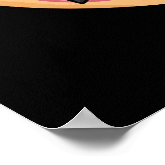 Do-nerd Funny Nerdy Donut Pun Dark BG Poster (Hoek)