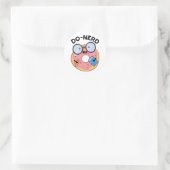 Do-nerd Funny Nerdy Donut Pun Ronde Sticker (Tas)
