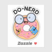 Do-nerd Funny Nerdy Donut Pun Sticker (Vel)