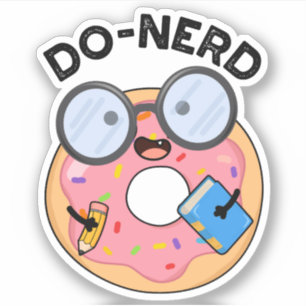 Do-nerd Funny Nerdy Donut Pun Sticker