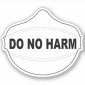 Do No Harm mask vinyl sticker (Voorkant)