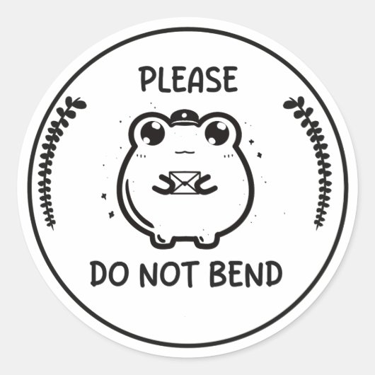 Do Not Bend please, frog postman sticker sheet (Voorkant)