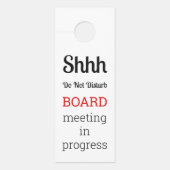 Do Not Disturb Board Meeting In Progress Deurhanger (Voorkant)