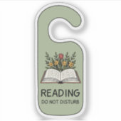 Do Not Disturb Book Lover Bookish Reading  Sticker (Voorkant)