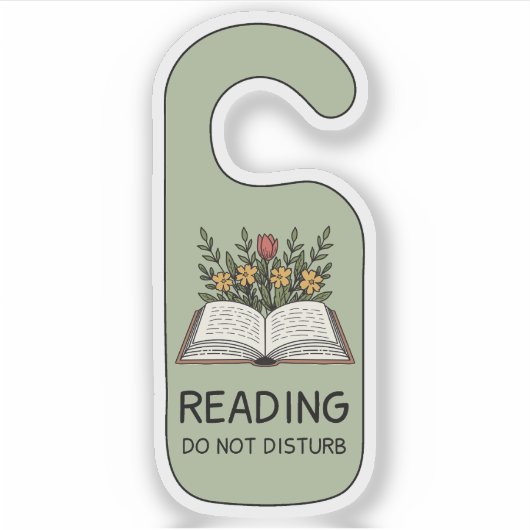 Do Not Disturb Book Lover Bookish Reading  Sticker (Voorkant)