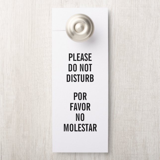 Do Not Disturb Door Hanger (Op knop)