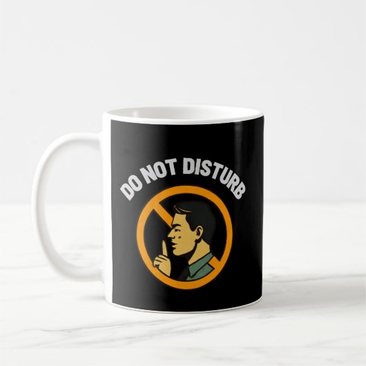 Do Not Disturb Focus Mug – Quiet Workspace Warning Koffiemok (Links)