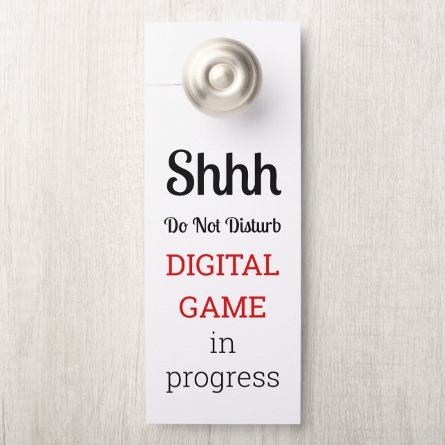 Do Not Disturb Game In Progress Deurhanger (Op knop)