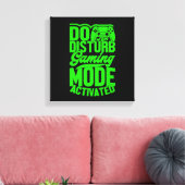 Do Not Disturb-gamemodus geactiveerde canvasprint Canvas Afdruk (Insitu (Woonkamer))