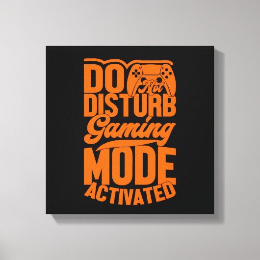 Do Not Disturb Gaming Mode Geactiveerde Canvasprin Canvas Afdruk (Voorkant)