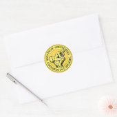 Do Not Disturb, Genius At Work (Colour stamp) Ronde Sticker (Envelop)
