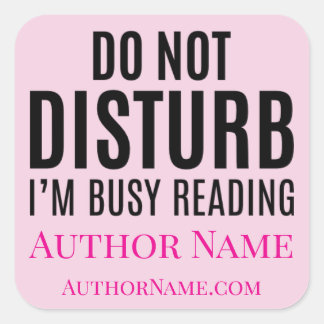 Do Not Disturb I'm Reading Vierkante Sticker