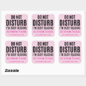 Do Not Disturb I'm Reading Vierkante Sticker (Vel)