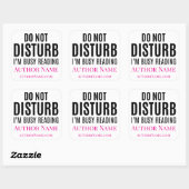 Do Not Disturb I'm Reading Vierkante Sticker (Vel)