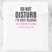 Do Not Disturb I'm Reading Vierkante Sticker (Tas)