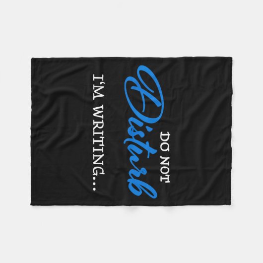 Do Not Disturb - I'm Writing  Fleece Deken (Voorkant (Horizontaal))