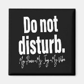 Do Not Disturb Peace Joy Vibe, Funny Sarcastic Quo Magneet (Voorkant)