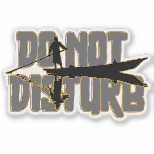 Do Not Disturb – Peaceful Solitude Boat Design Sticker (Voorkant)