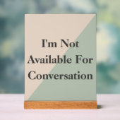 Do Not Disturb Quiet Please Productivity Acryl Bord (Neutraal)