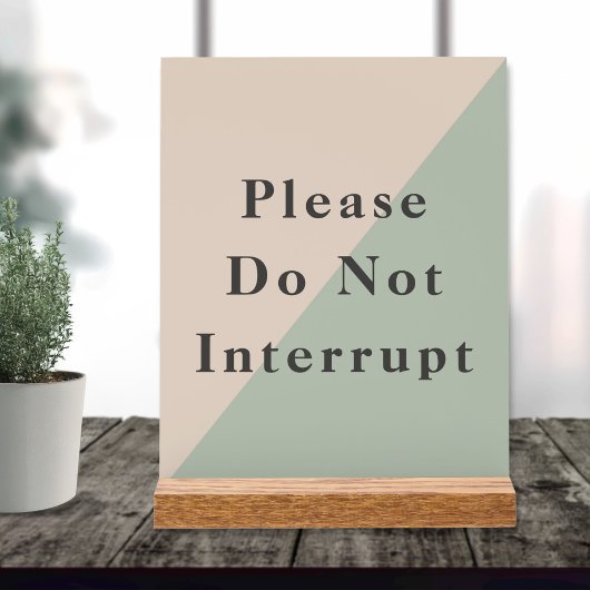 Do Not Disturb Quiet Space Productivity Acryl Bord