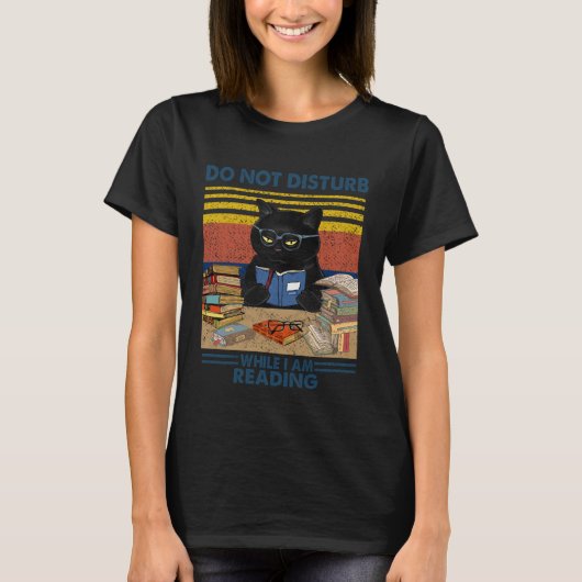 Do Not Disturb When I m Reading A Book Black Glass T-shirt (Voorkant)