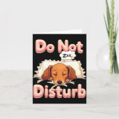 Do Not Disturb Wiener Dog Funny Dachshund Pajamas Kaart (Voorkant)
