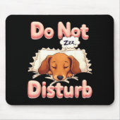 Do Not Disturb Wiener Dog Funny Dachshund Pajamas Muismat (Voorkant)