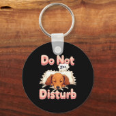 Do Not Disturb Wiener Dog Funny Dachshund Pajamas Sleutelhanger (Voorkant)