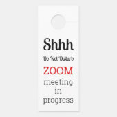 Do Not Disturb Zoom Meeting In Progress Deurhanger (Achterkant)