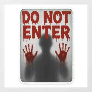👉 DO NOT ENTER Halloween Raamsticker