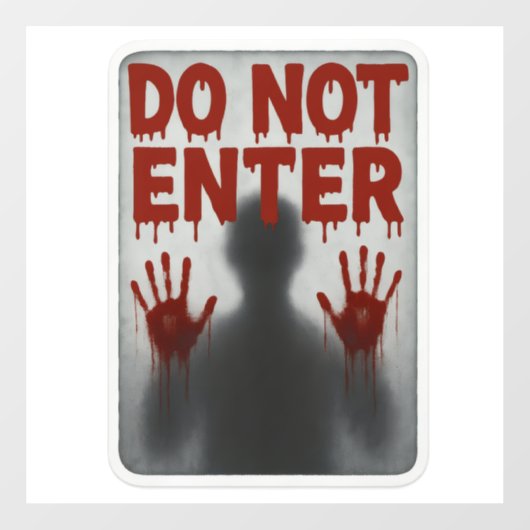 👉 DO NOT ENTER Halloween Raamsticker (Vel)