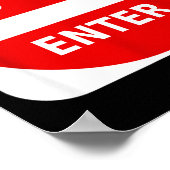 Do Not Enter Street Traffic Sign S  Poster (Hoek)