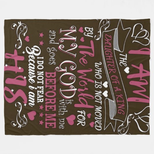 Do Not Fear" Religious Fleece Blanket (Voorkant (Horizontaal))