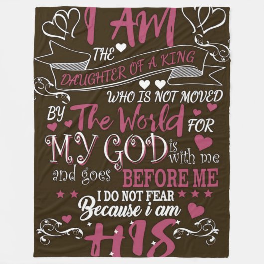 Do Not Fear" Religious Fleece Blanket (Voorkant)