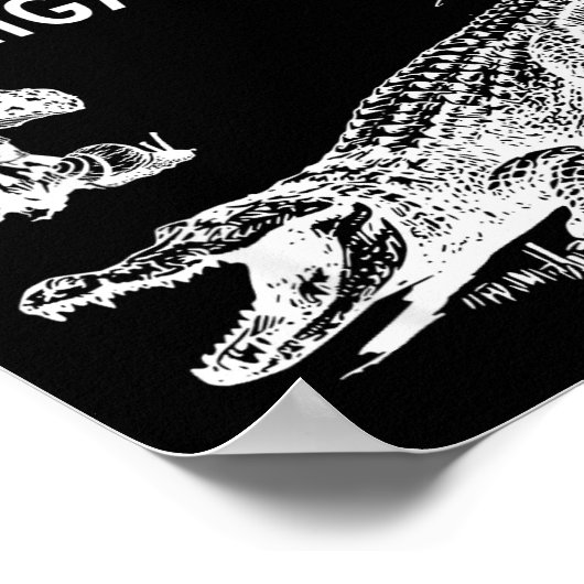 Do Not Feed Hallucinogens To The Alligators Funny  Poster (Hoek)