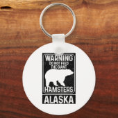Do Not Feed The Giant Hamsters Grizzly Bear Funny Sleutelhanger (Voorkant)