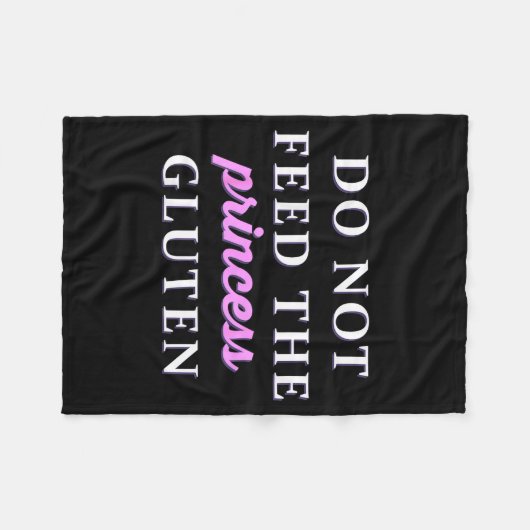 Do Not Feed The Princess Gluten Fleece Deken (Voorkant (Horizontaal))