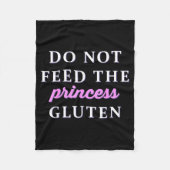 Do Not Feed The Princess Gluten  Fleece Deken (Voorkant)