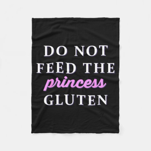 Do Not Feed The Princess Gluten  Fleece Deken (Voorkant)