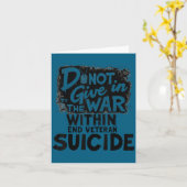 Do Not Give In To The War Within End Veteran Suici Kaart (Gele Bloem)