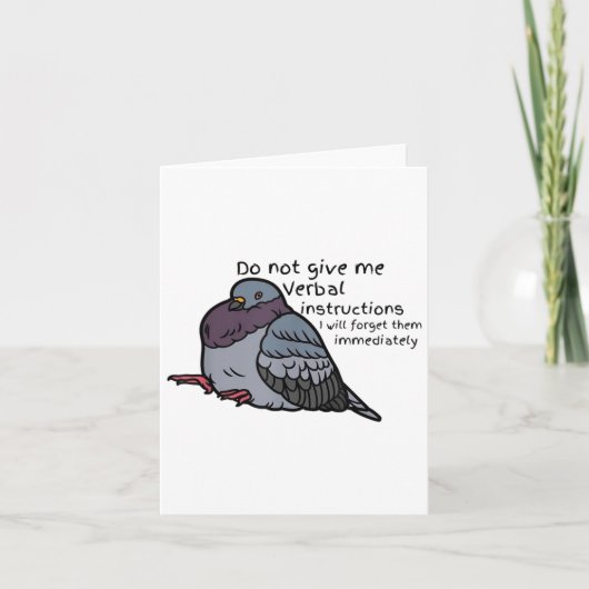 Do Not Give Me Verbal Instrutions I Will Forget Th Kaart (Voorkant)