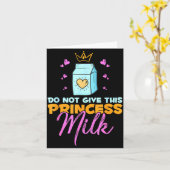 Do Not Give This Princess Milk Funny Dairy Lactose Kaart (Gele Bloem)