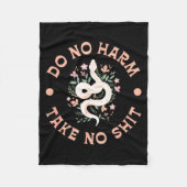 Do Not Harm Take No Funny Sarcastic Quotes Sarcasm Fleece Deken (Voorkant)