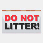 Do Not Litter  Rechthoekige Sticker (Voorkant)