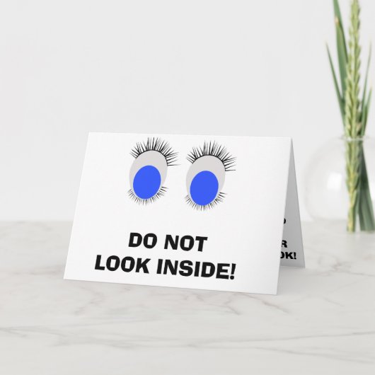 DO NOT LOOK BIRTHDAY CARD KAART (Voorkant)