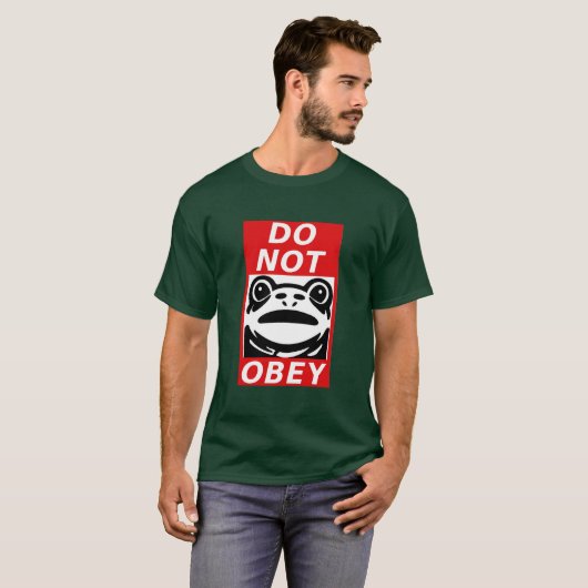 Do Not Obey - Frog 🐸 Free Portland T-Shirt (Voorkant volledig)