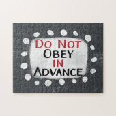 Do Not Obey In Advance Jigsaw Puzzle Legpuzzel (Horizontaal)