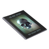 Do Not Open! Top Secret Notes. 3D skull render Notitieboek (Rechterzijde)